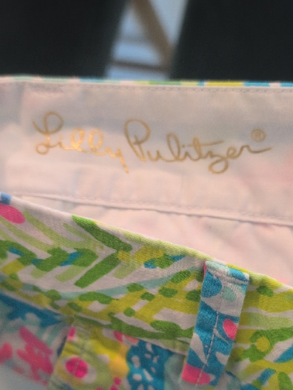 Lilly Pulitzer Tropical Floral Bermuda Shorts - Pink, Green & Blue - Picture 2 of 6